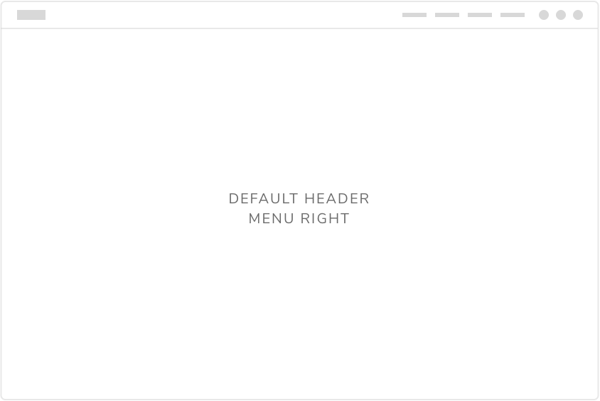 Default Header menu right